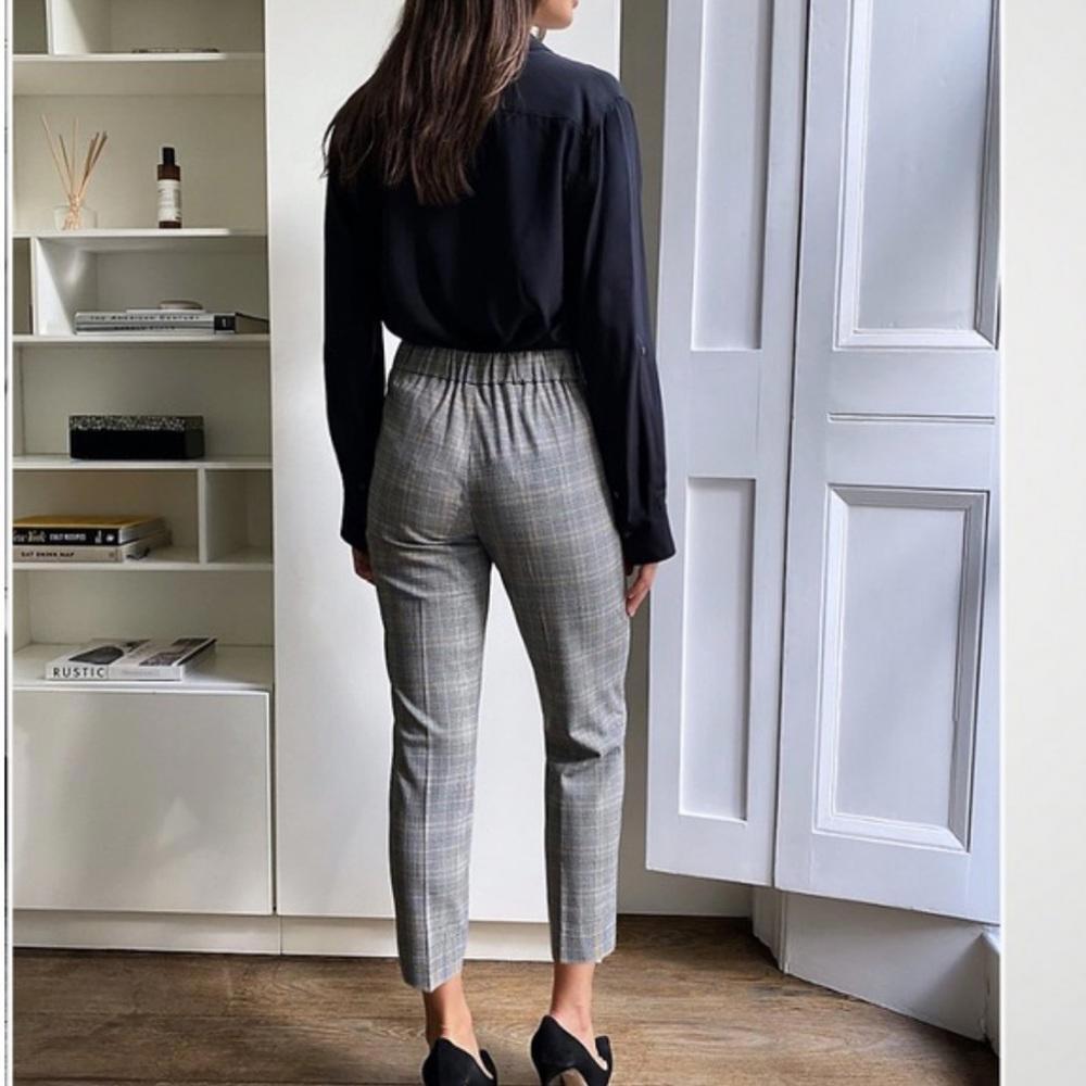 Aritzia Babaton Conan Pull On Plaid Crop Trousers - 0